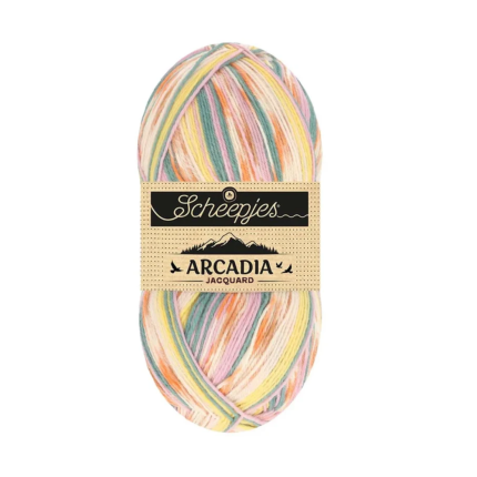 Arcadia  Jacquard / Scheepjes / 4-diegu zeķu dzija 100g 1001 Dadžu pūkas