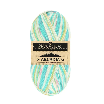 Arcadia  Jacquard / Scheepjes / 4-diegu zeķu dzija 100g 1003 Jūras akmentiņš