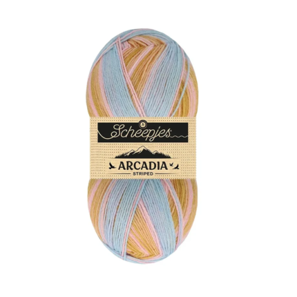 Arcadia Strped / Scheepjes / 4-diegu zeķu dzija 100g 908 Hanami