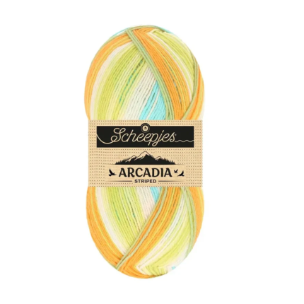 Arcadia Strped / Scheepjes / 4-diegu zeķu dzija 100g 915 Tropiskais